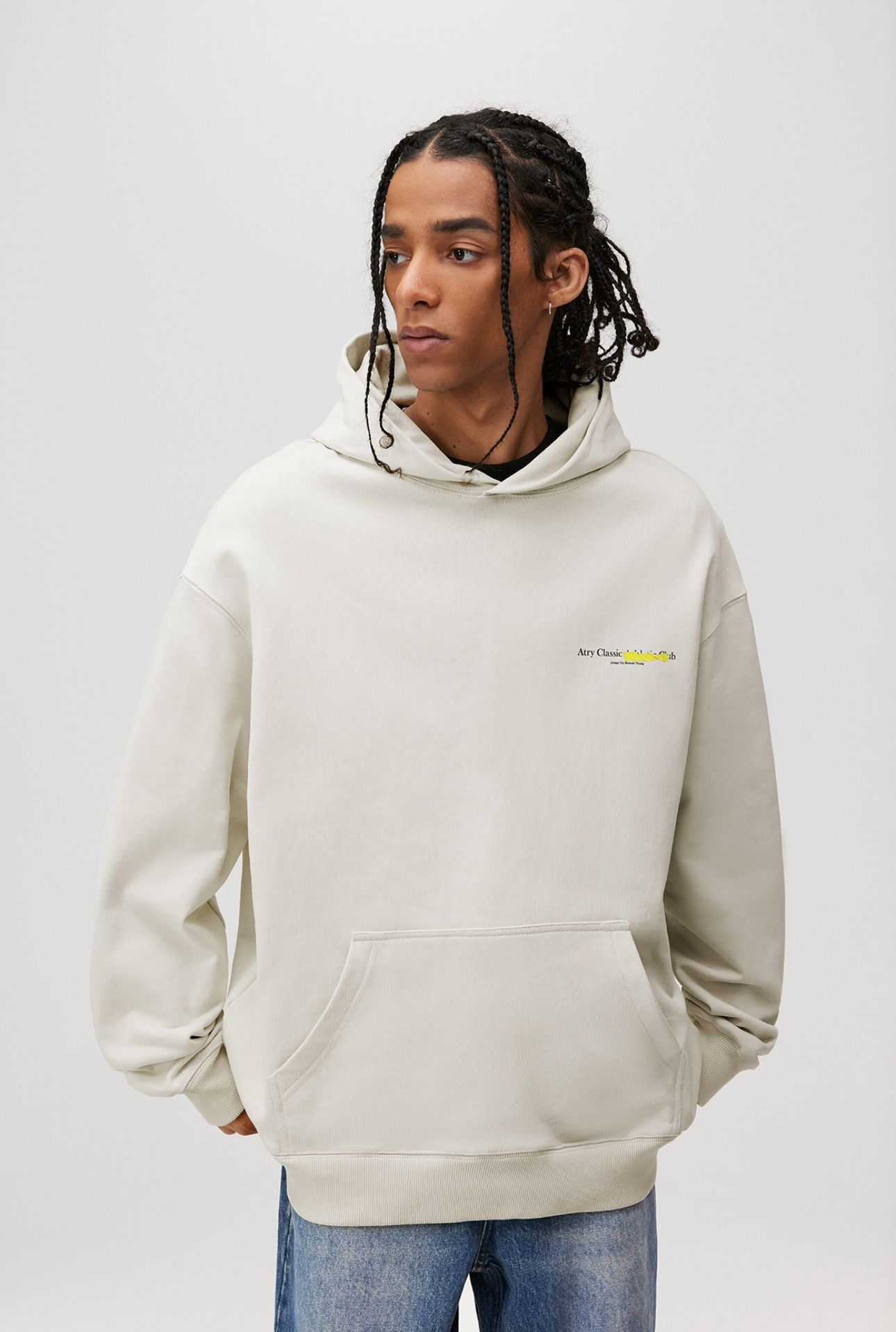 Athletic Club Tape Hoodie White