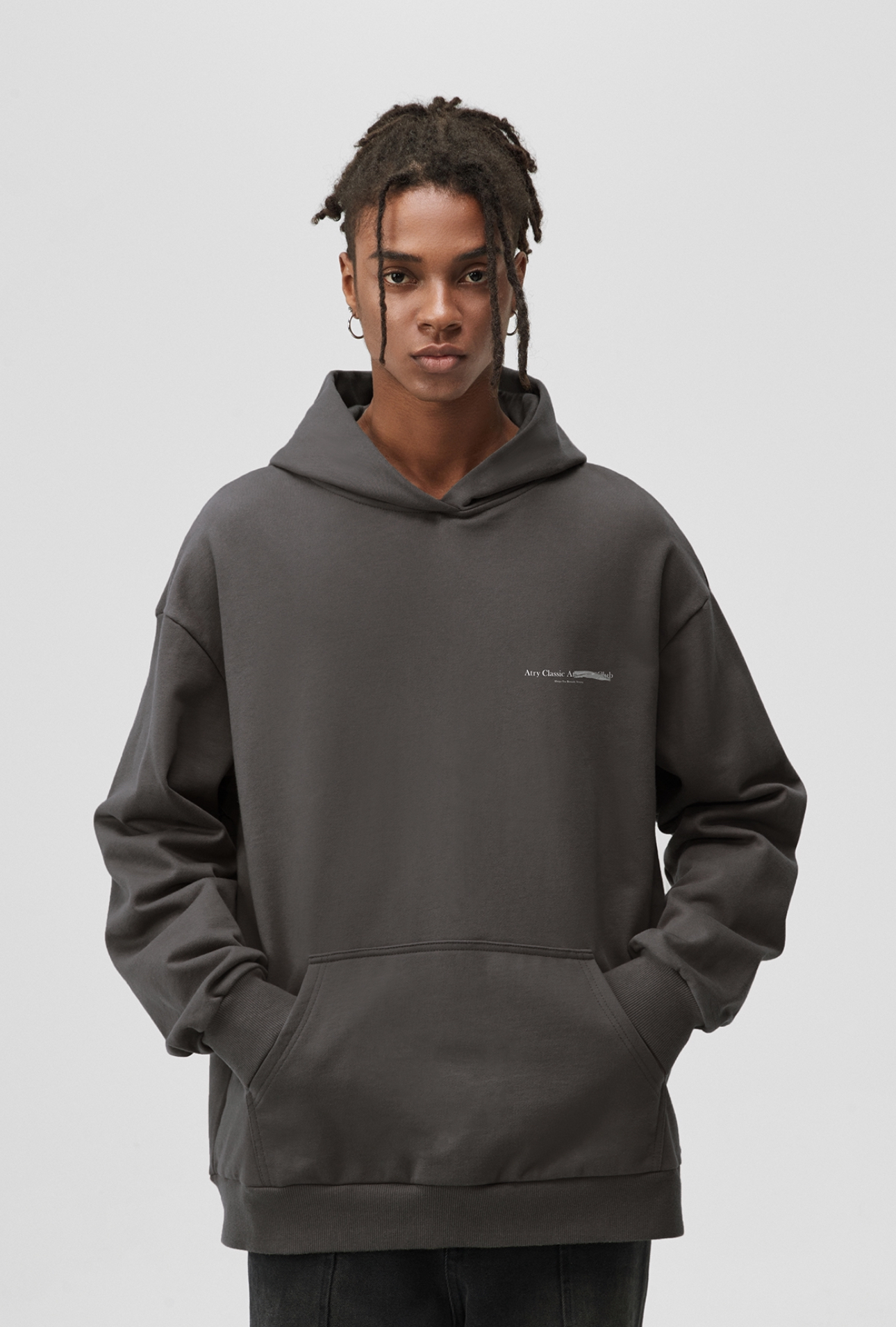 Athletic Club Tape Hoodie Grey