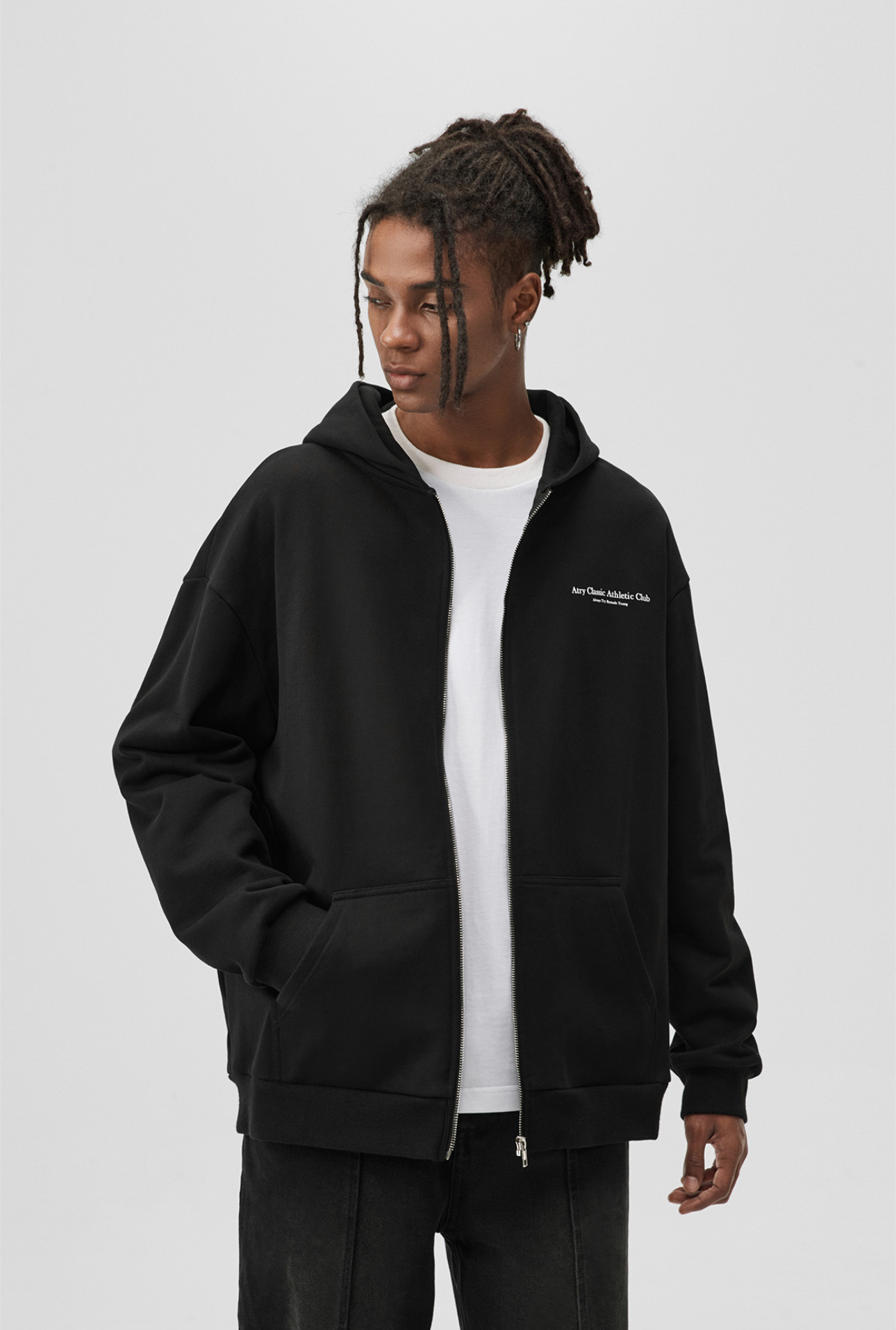 Athletic Club Zip-Hoodie Black