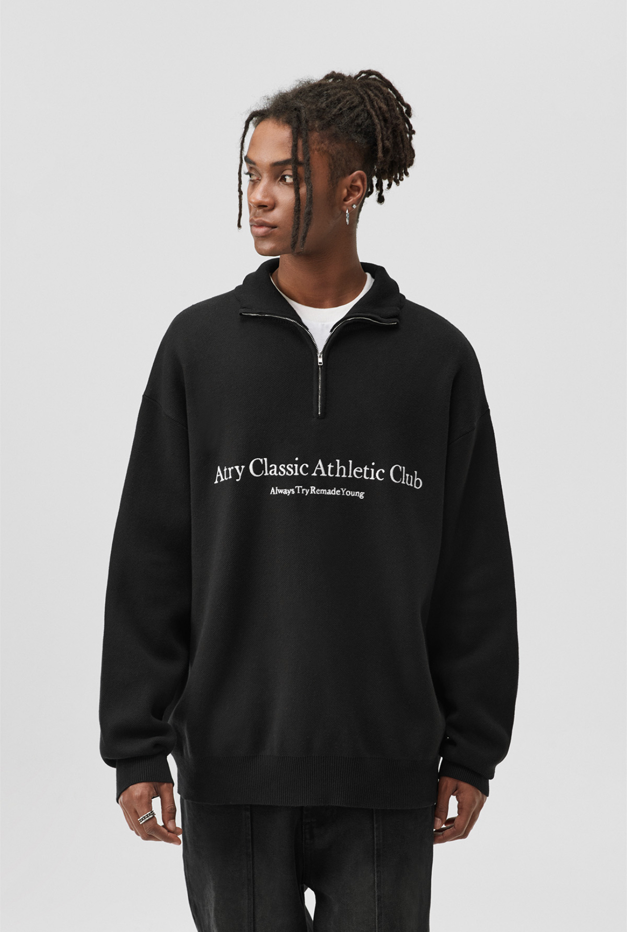Athletic Club Half-Zip Black