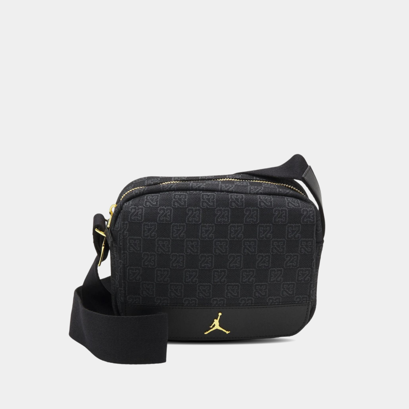 Jordan Monogram Crossbody Bag Black and Gold